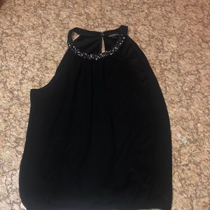 Black Flowy Formal Tank Top/Blouse